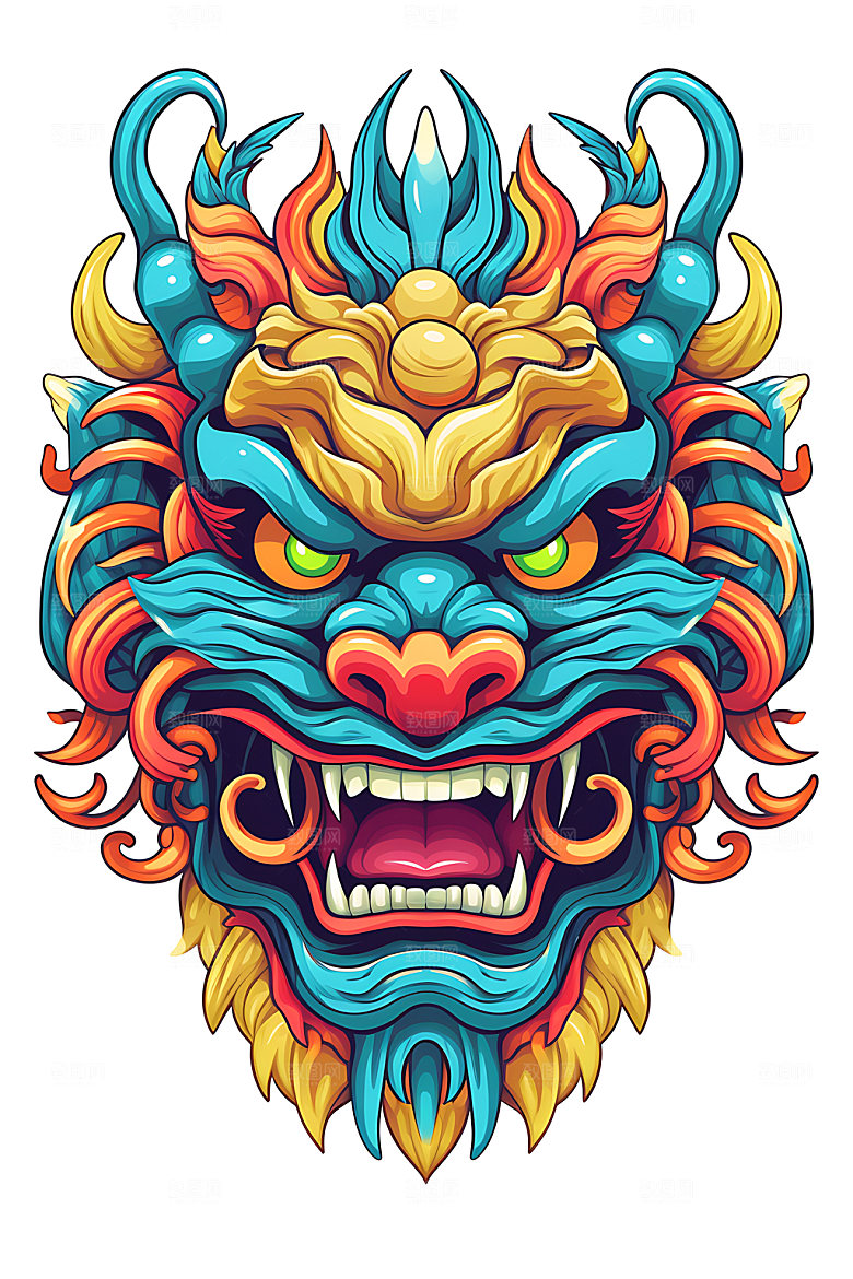 龙头龙年插画