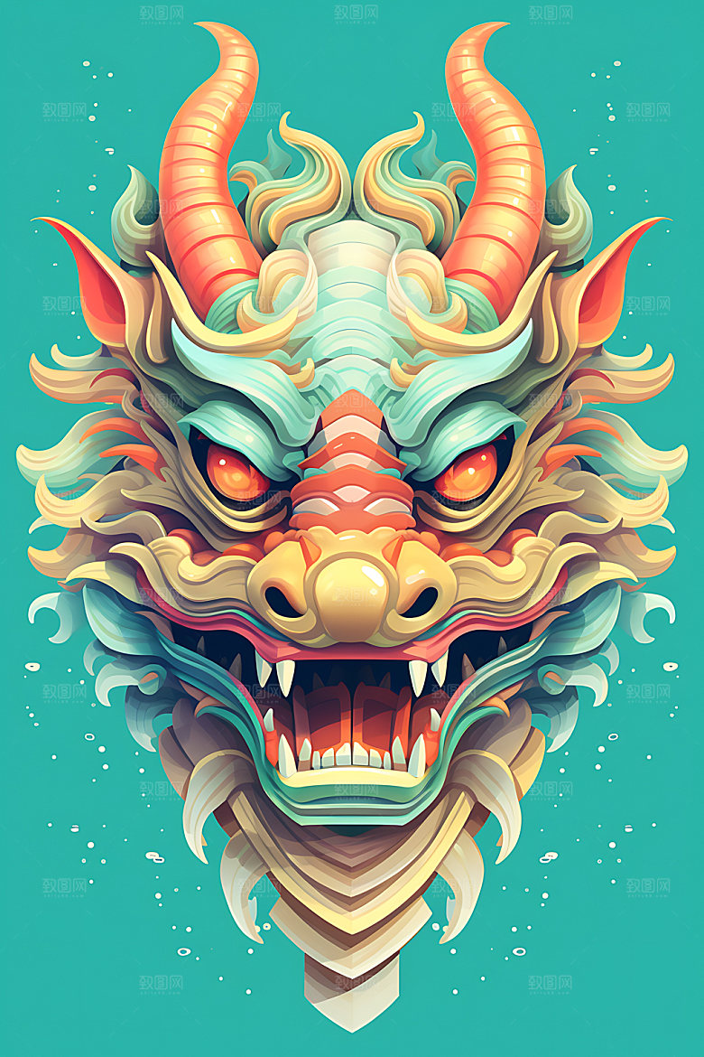 龙头风格年画