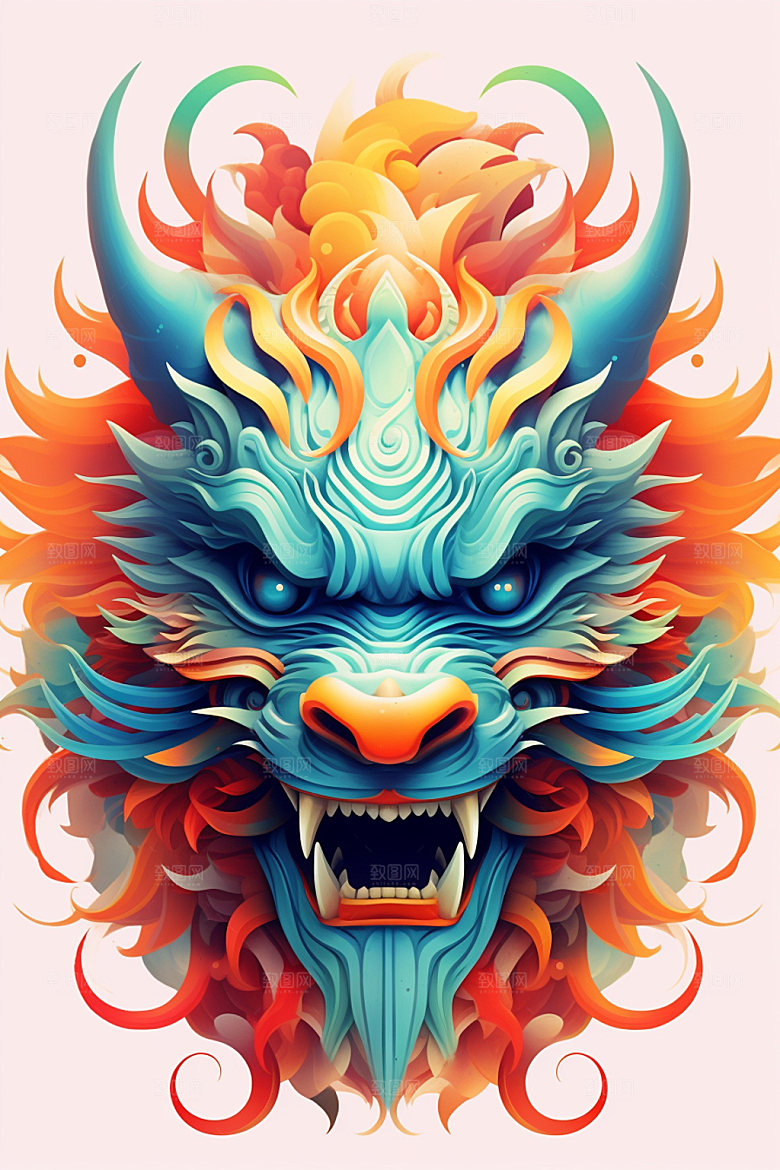 立体龙头十二生肖3D效果图