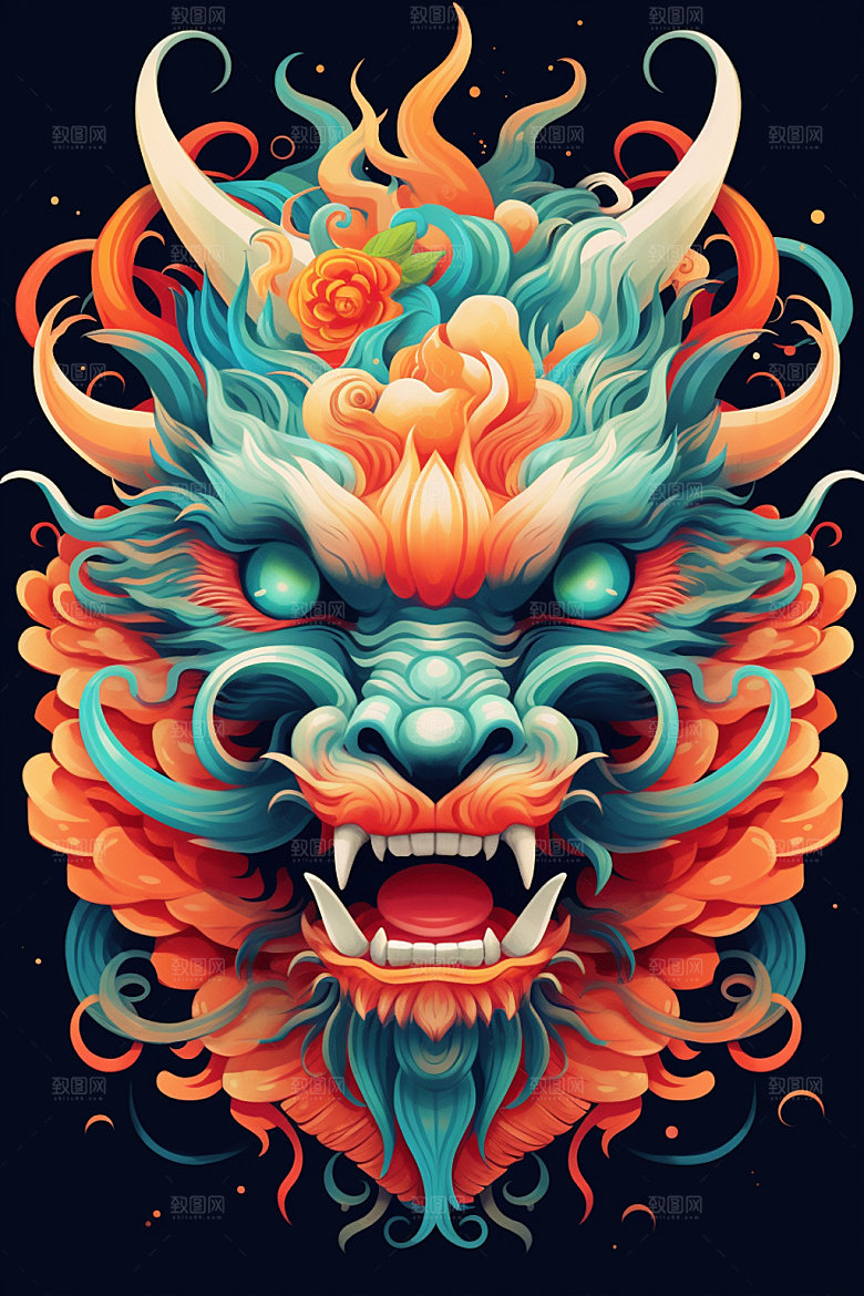 立体龙头生肖龙十二生肖效果图
