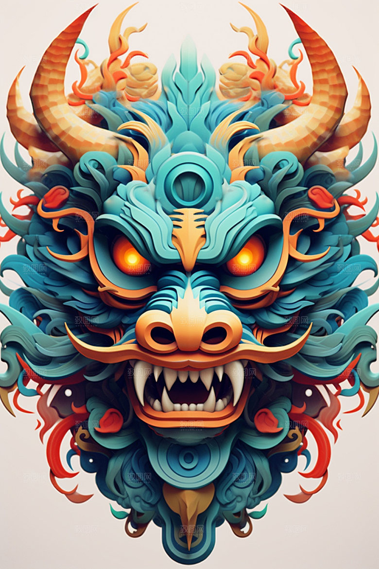 立体龙头十二生肖生肖龙效果图
