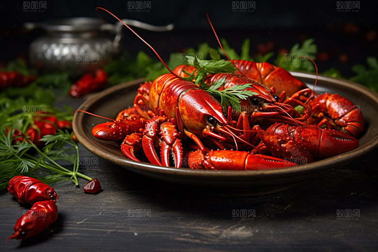 龙虾美味海鲜摄影图