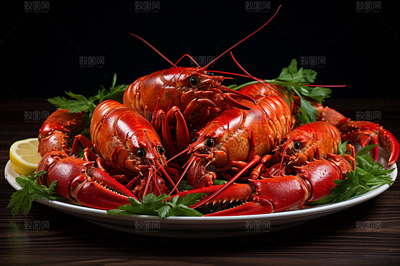 龙虾烛光晚餐美食摄影图