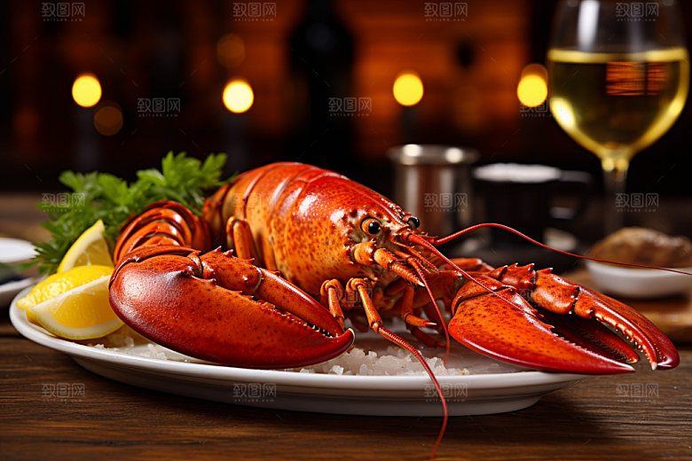 龙虾美食大餐摄影图