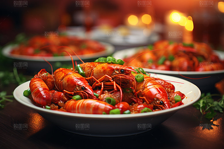 龙虾高清大餐摄影图