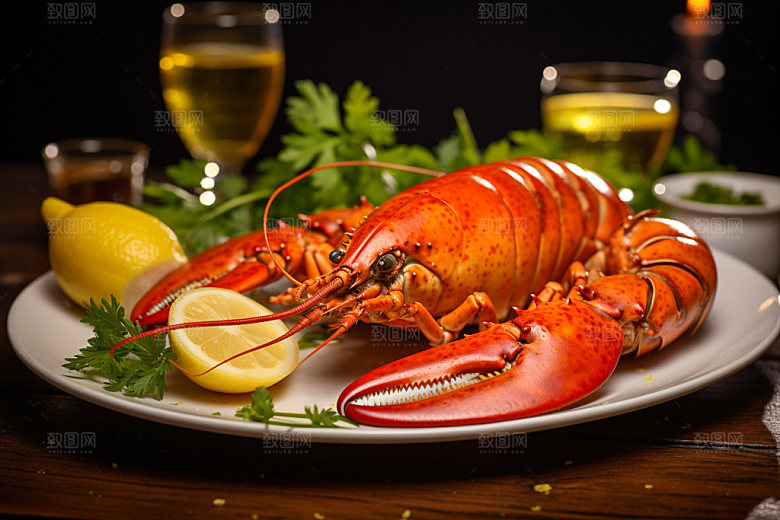 龙虾美食高清摄影图