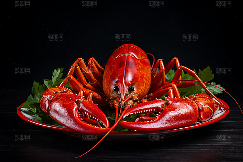 龙虾大餐高清摄影图
