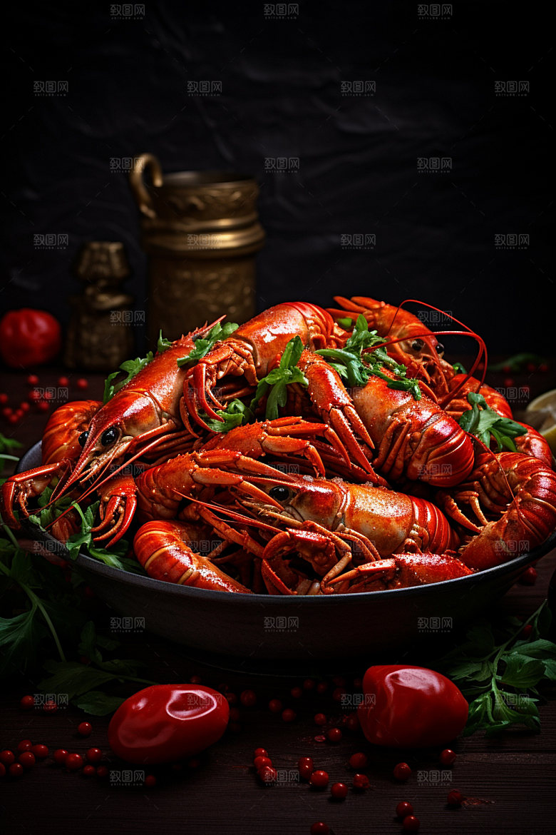 龙虾海鲜美味摄影图
