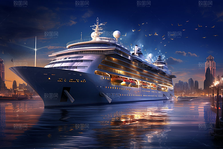 轮船航海发展素材