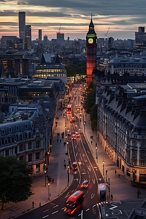 英国伦敦风光城市摄影图