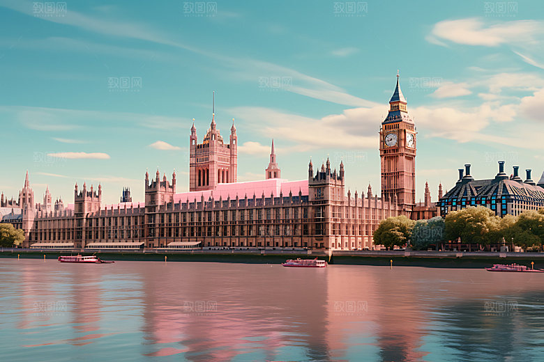 英国伦敦风光街景摄影图