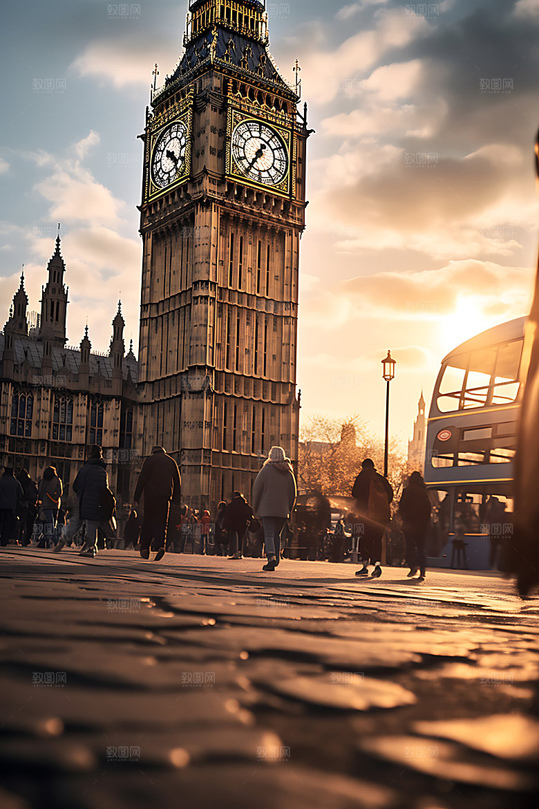 英国伦敦地标街景摄影图
