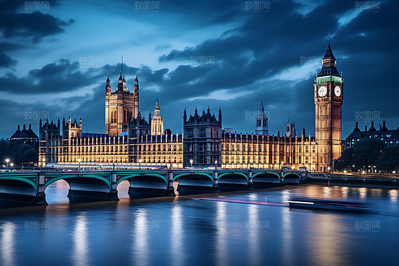 英国伦敦街景景点摄影图