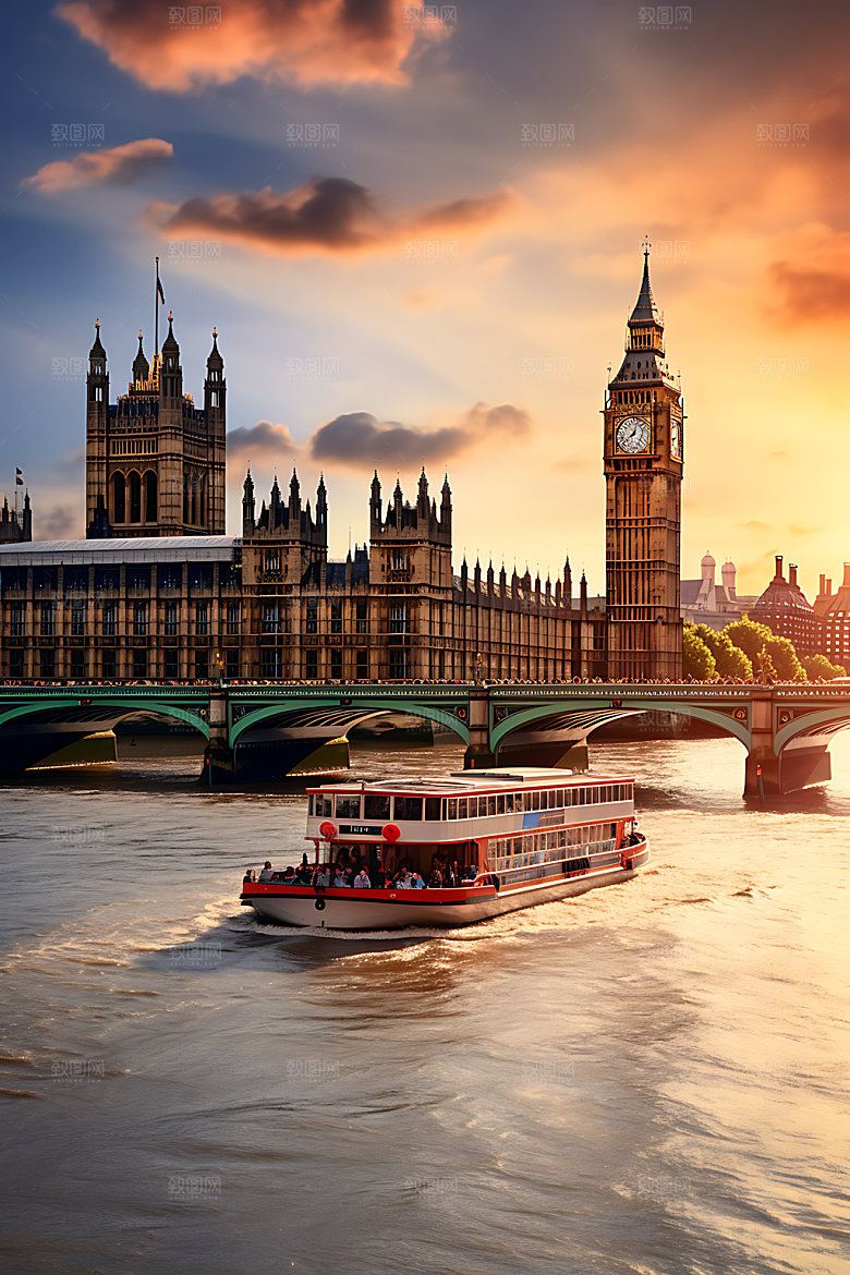 英国伦敦高清街景摄影图