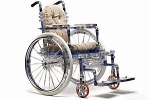轮椅医疗器械立体模型