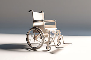 轮椅高清医疗器械模型