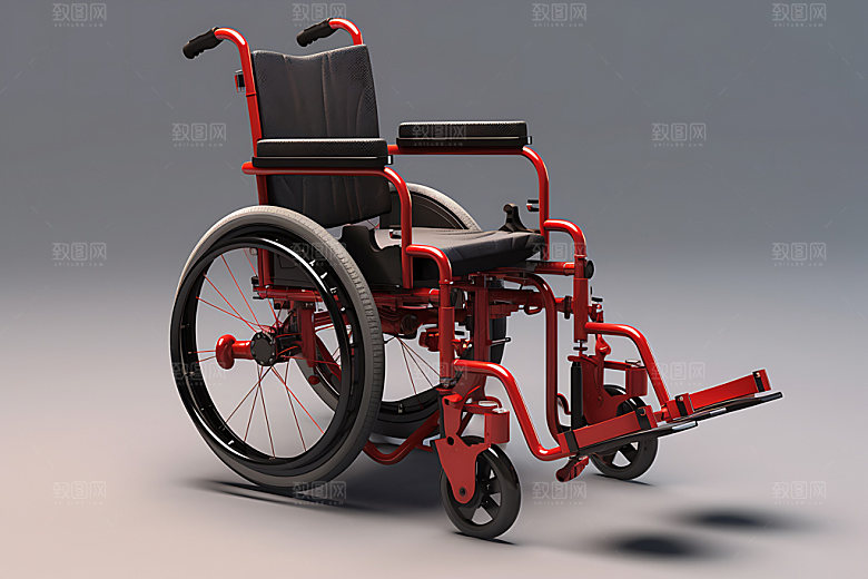轮椅高清医疗器械模型