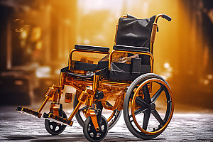 轮椅外出就医医疗器械模型