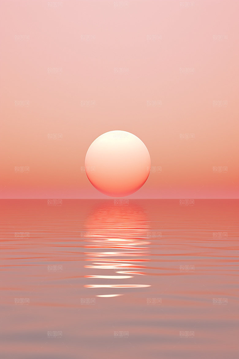 落日重阳节余晖插画