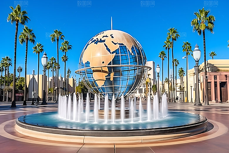 洛杉矶美国街景摄影图