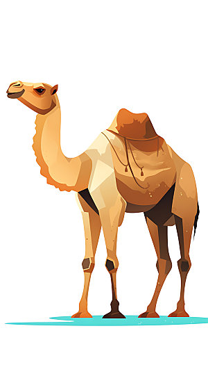 骆驼哺乳动物沙漠动物形象