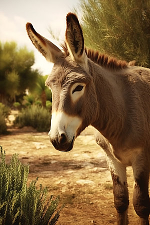 驴自然动物摄影图