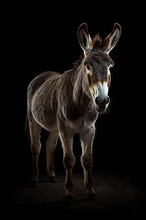 驴动物自然摄影图