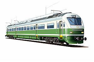 绿皮火车铁路长途模型