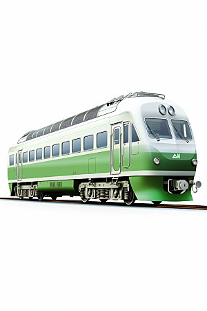绿皮火车卧铺公共交通模型