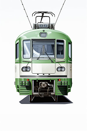 绿皮火车飞驰高清模型