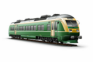 绿皮火车高清列车模型