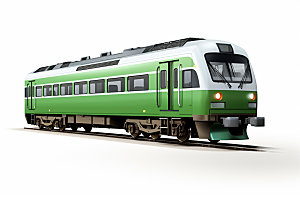 绿皮火车铁路列车模型
