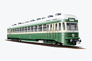 绿皮火车列车铁路模型
