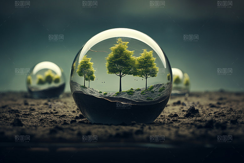 绿色环保可持续生态摄影图