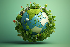 绿色环保环境日可循环摄影图