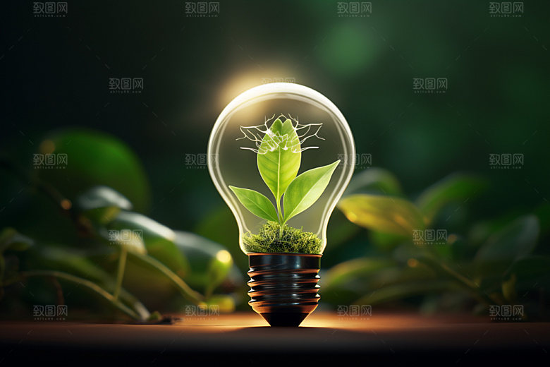 绿色环保可循环可持续摄影图
