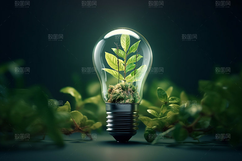 绿色环保可循环可持续摄影图