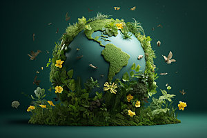 绿色环保可持续自然摄影图
