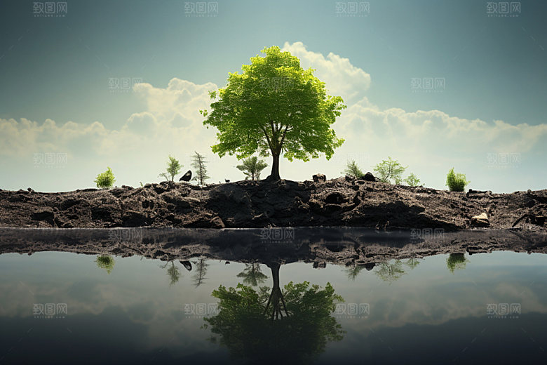 绿色环保地球日生态摄影图