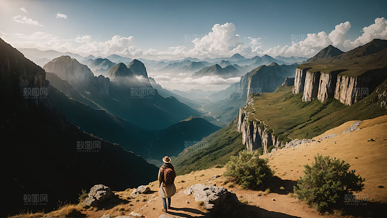 独自旅行高清出游摄影图