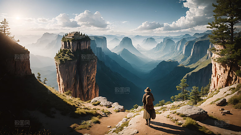 独自旅行自然旅游摄影图