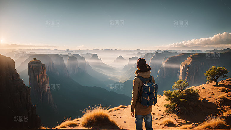 独自旅行自然自由行摄影图