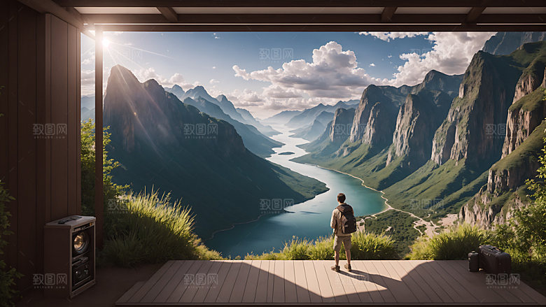 独自旅行高清自然摄影图