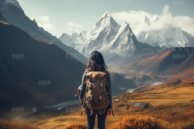 独自旅行风光旅游摄影图