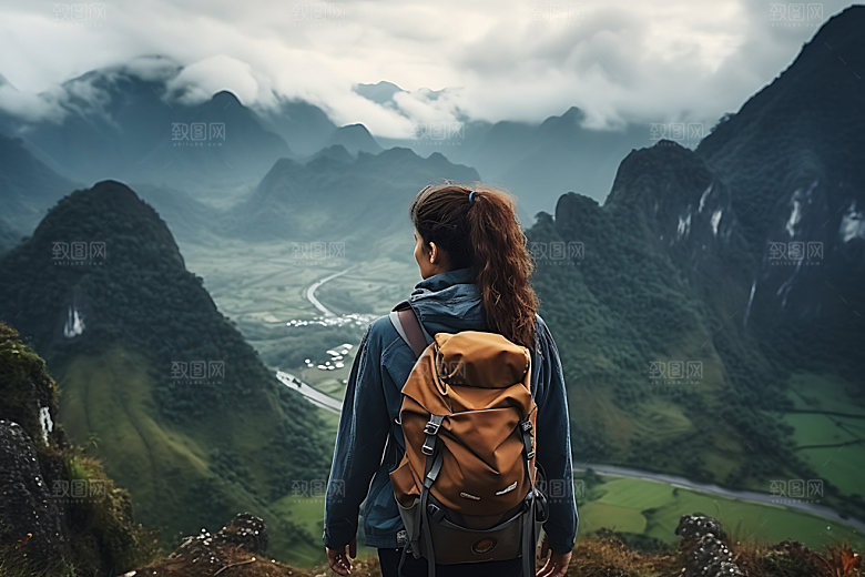 独自旅行山河湖海风光摄影图
