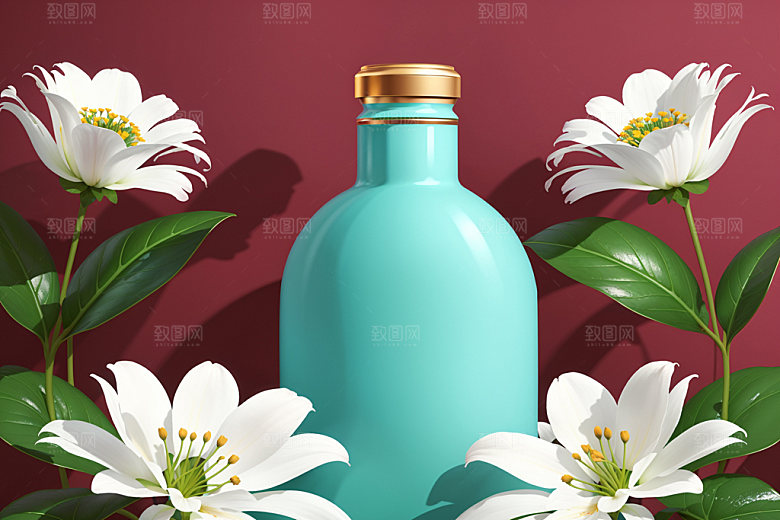 绿植插花室内家居效果图