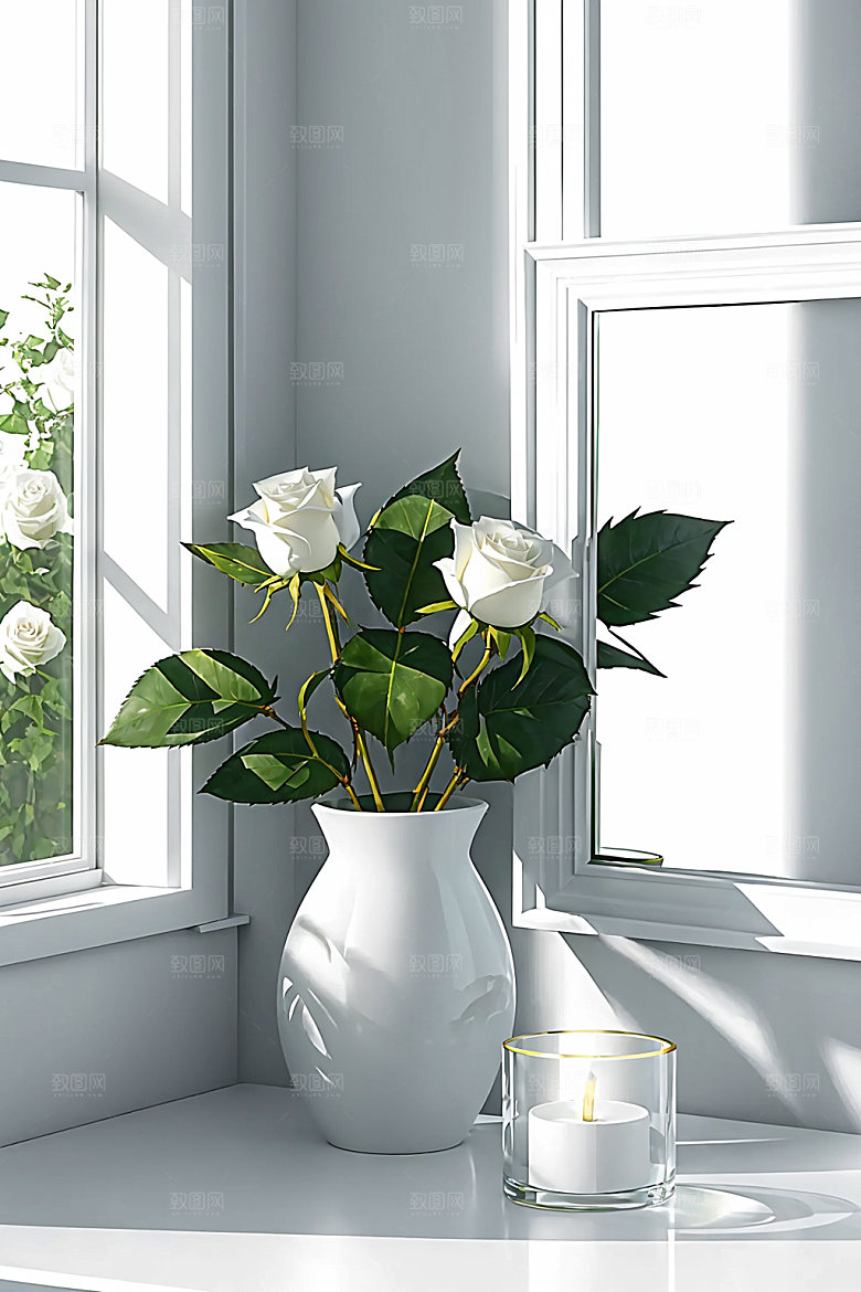 绿植插花高雅软装效果图