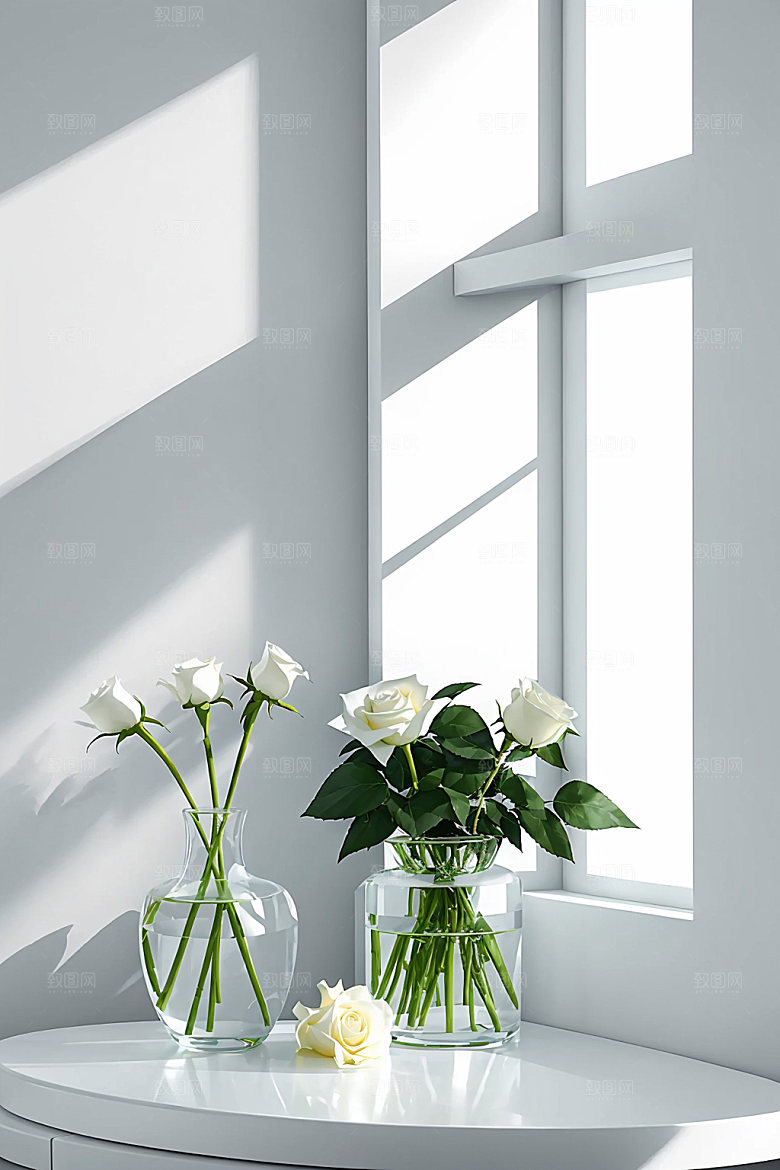 绿植插花鲜切花家居效果图