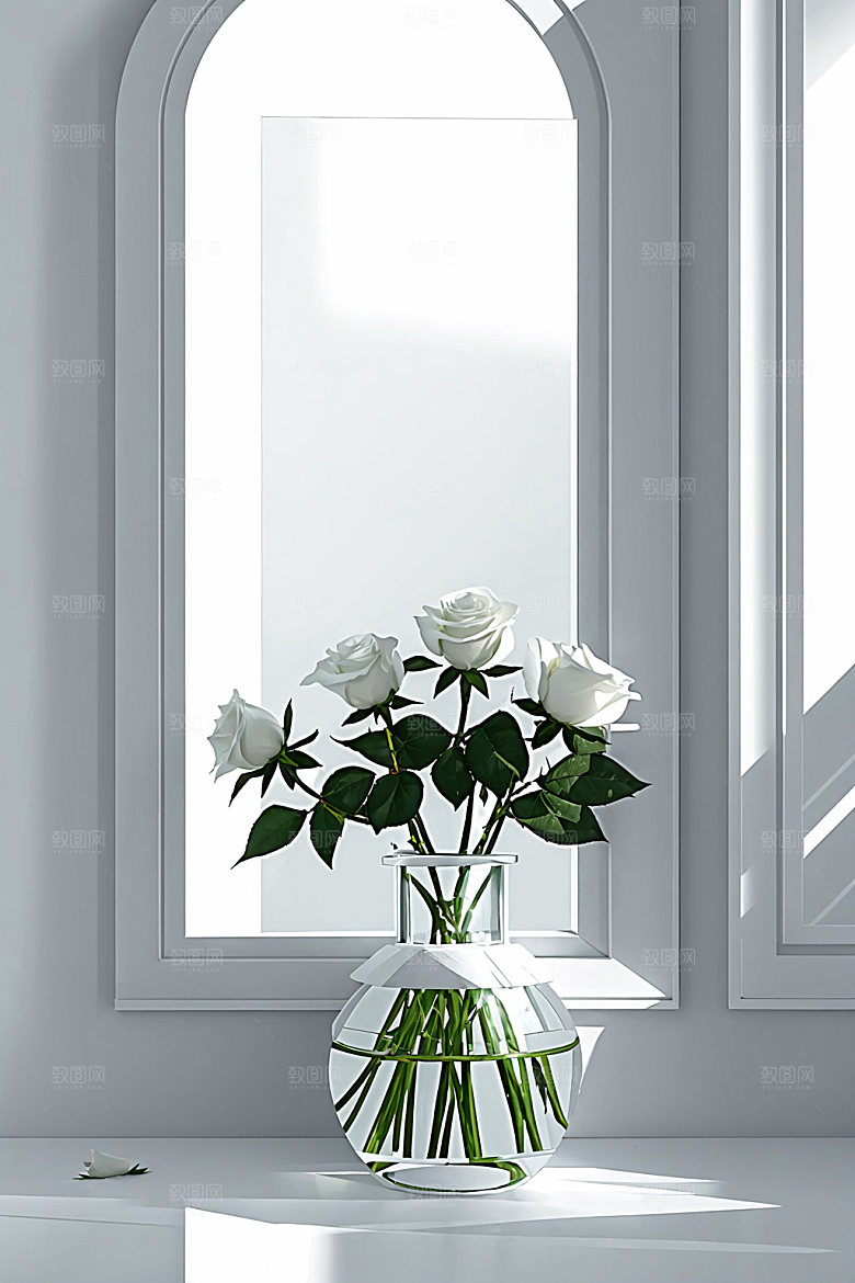 绿植插花鲜切花软装效果图