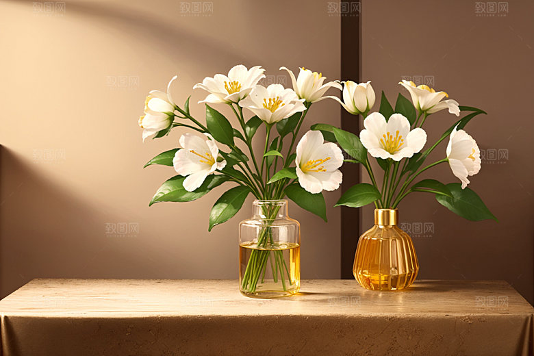 绿植插花室内家居效果图